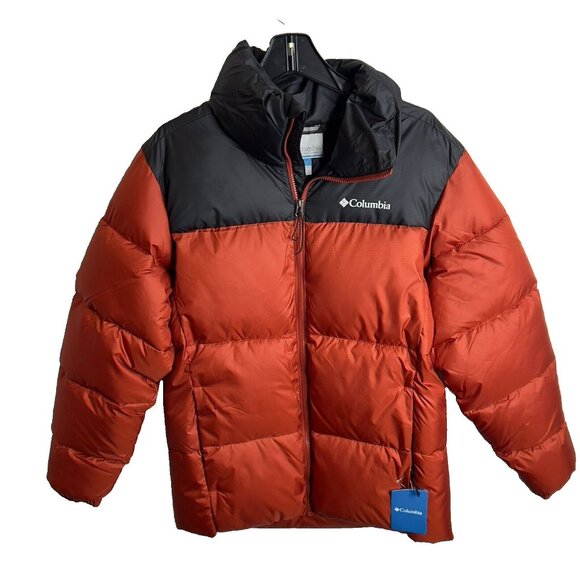 Columbia Men's $180 Puffect II Jacket - Warp Red Water Resistant Size S